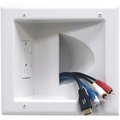 Datacomm Electronics Datacomm Electronics 45-0031-Wh Recessed Low-Voltage Media Plate With Duplex Receptacle 45-0031-WH